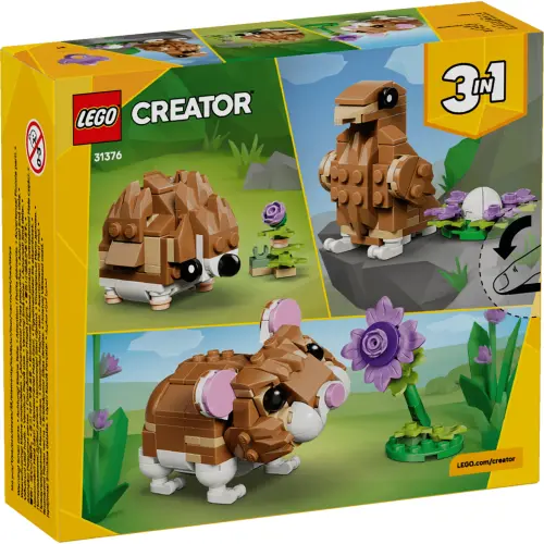 LEGO Creator 3 in 1 31376 Cute Hamster with a Flower 166 Pcs's photo #3